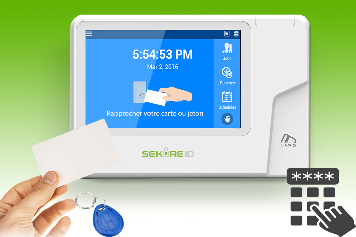 Horodateur electronique, wi-fi, compilation heures, jeton et carte